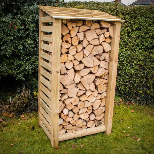 Order a Our tall slatted log stores offer a large amount of storage, with a smart design - the slatted side panels allowing optimal air-flow, meaning when it comes time to burn it, you will get maximum heat output from your logs. Coupled with an increase of height over our standard slatted log store, this should have enough space for wood to get you through those cold winters! Each log store is crafted from fully pressure treated timber, meaning you will get the best of quality, with incredible durability.